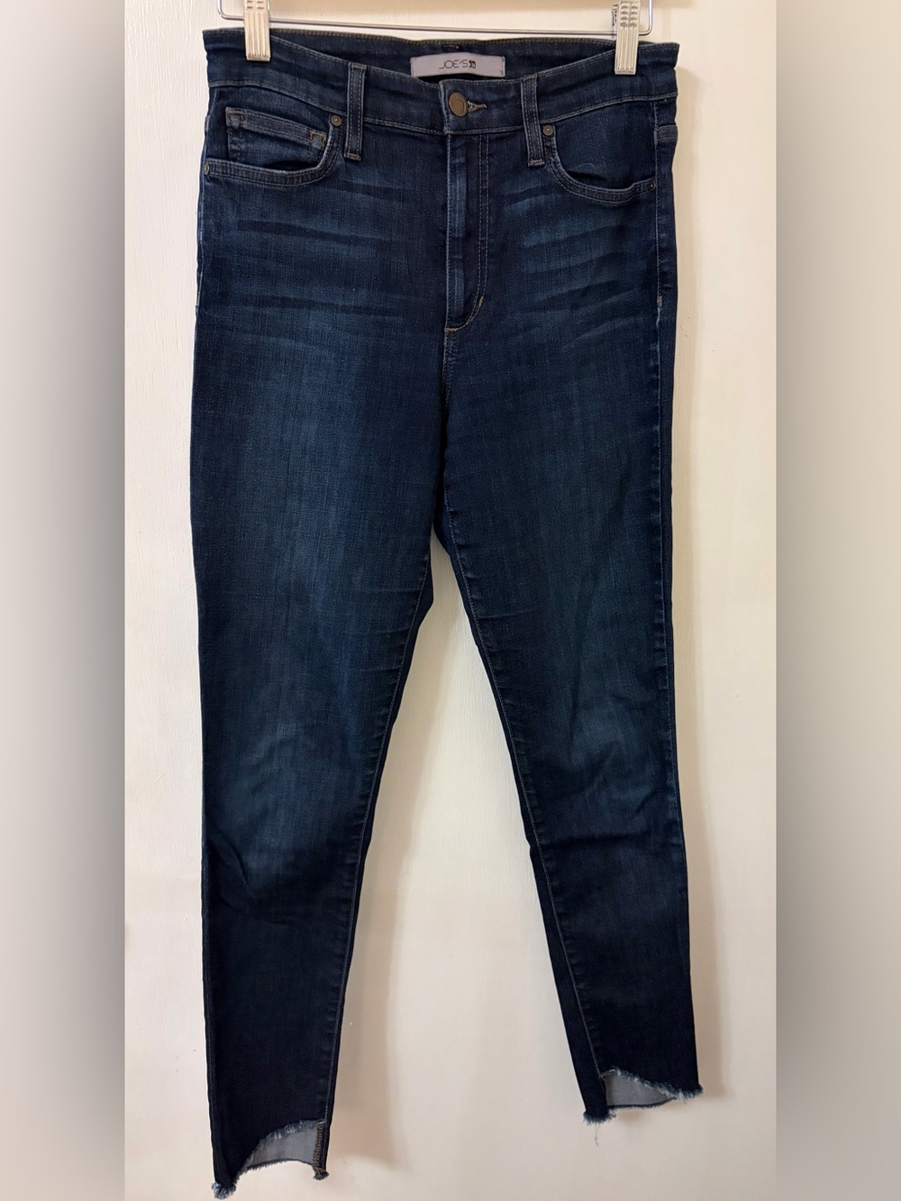 Joe's Jeans Indigo High-Rise Skinny Jeans with Raw Hem